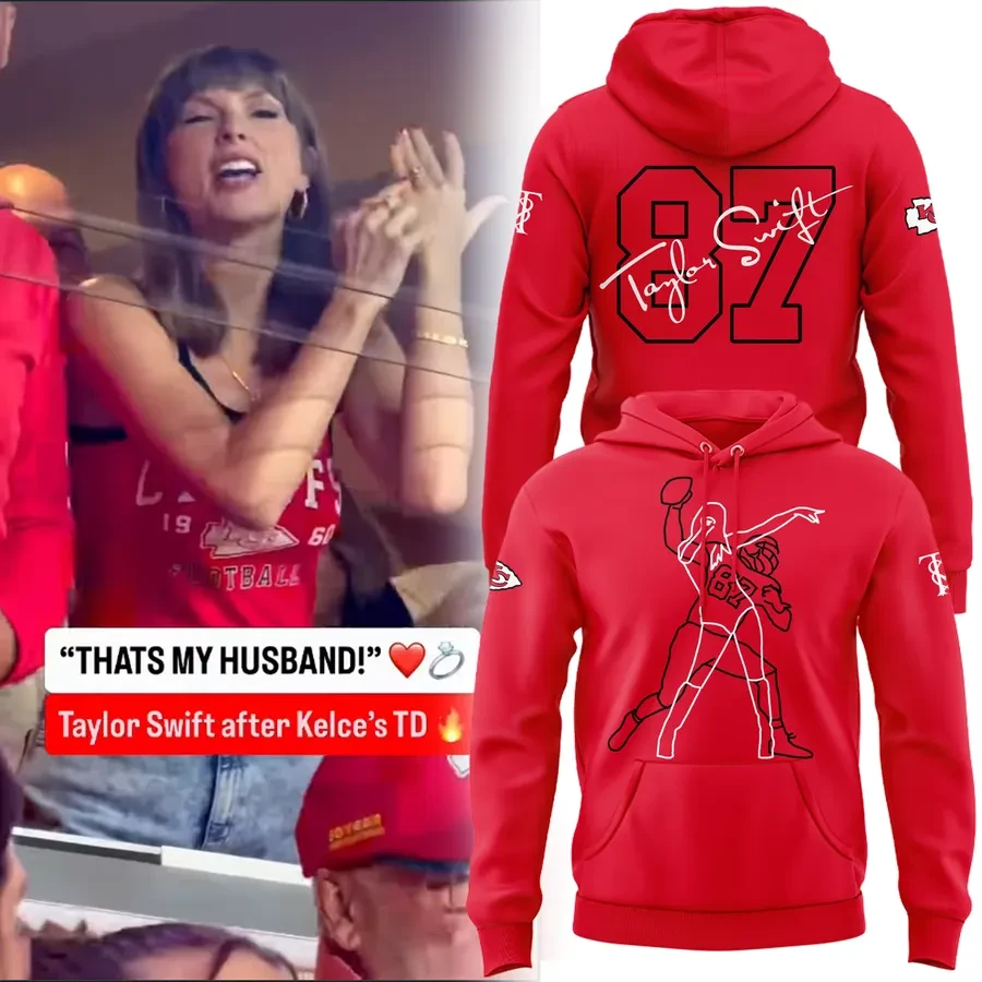 Taylor Swift X Travis Kelce That's My Husband Signed Hoodie Best Presents For Swifties - Foxy23shop