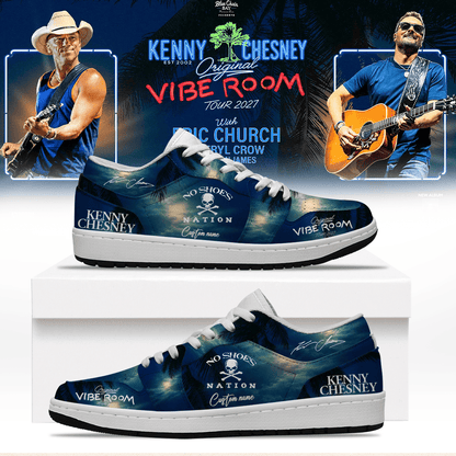 Custom Kenny Chesney Merch The Original Vibe Room Tour 2027 Sneakers Gift For Music Lovers - Foxy23shop