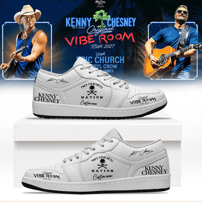 Custom Kenny Chesney The Original Vibe Room Tour 2027 Sneakers Kenny Chesney Merchandise - Foxy23shop