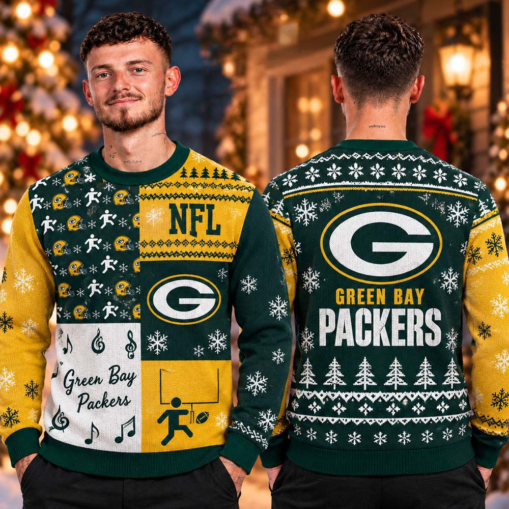 Green Bay Packers NFL Merry Christmas 2026 Ugly Sweater Green Bay Packers Apparel - Foxy23shop