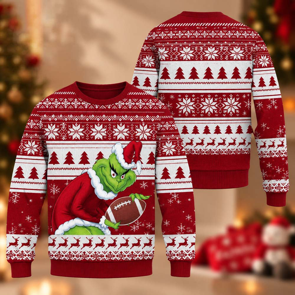 NCAA Mississippi State Bulldogs Grinch Ugly Christmas Sweater Mississippi State Bulldogs Clothing - Foxy23shop