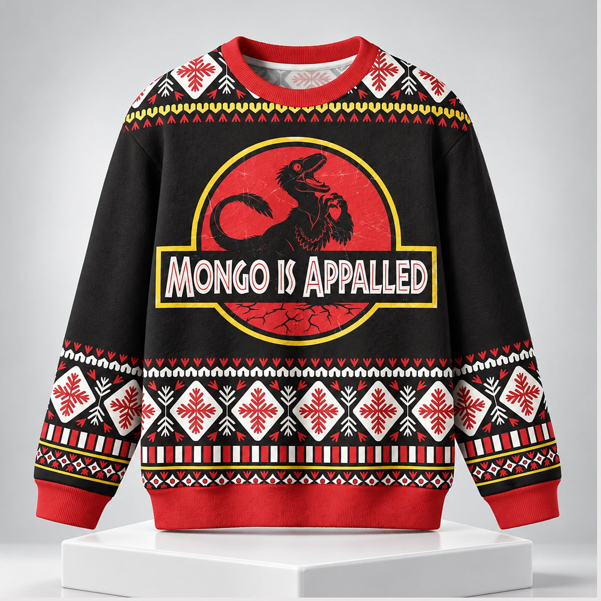 Dinosaur Mongo Is Appalled Christmas 2026 Ugly Sweater Christmas Apparel Xmas Gifts - Foxy23shop
