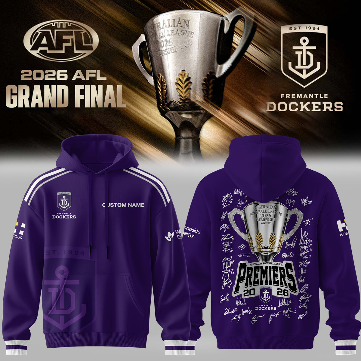 Personalized Fremantle Dockers Merch Champions 2026 Hoodie Gift For Football Lovers - Foxy23shop