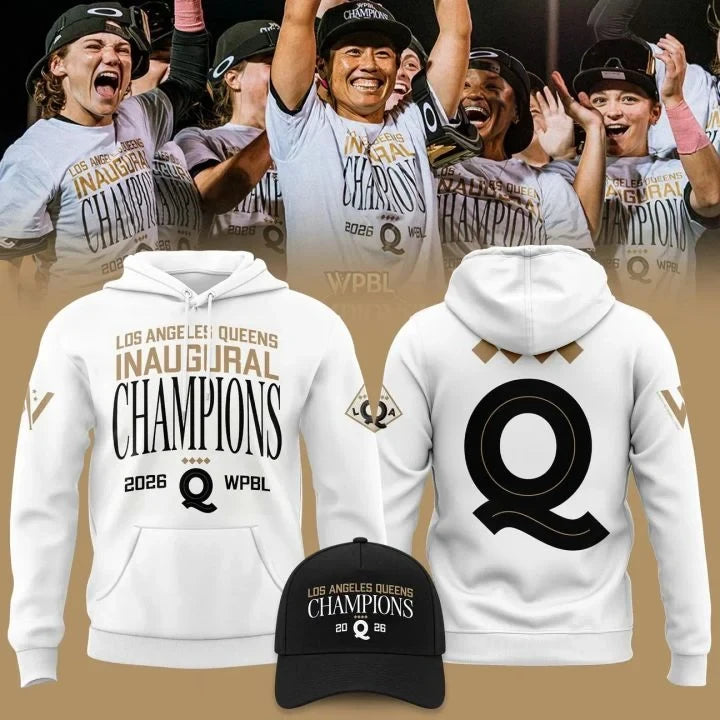 Los Angeles Queens 2026 WPBL Champions Hoodie Los Angeles Queens Hooded Sweatshirt - Foxy23shop