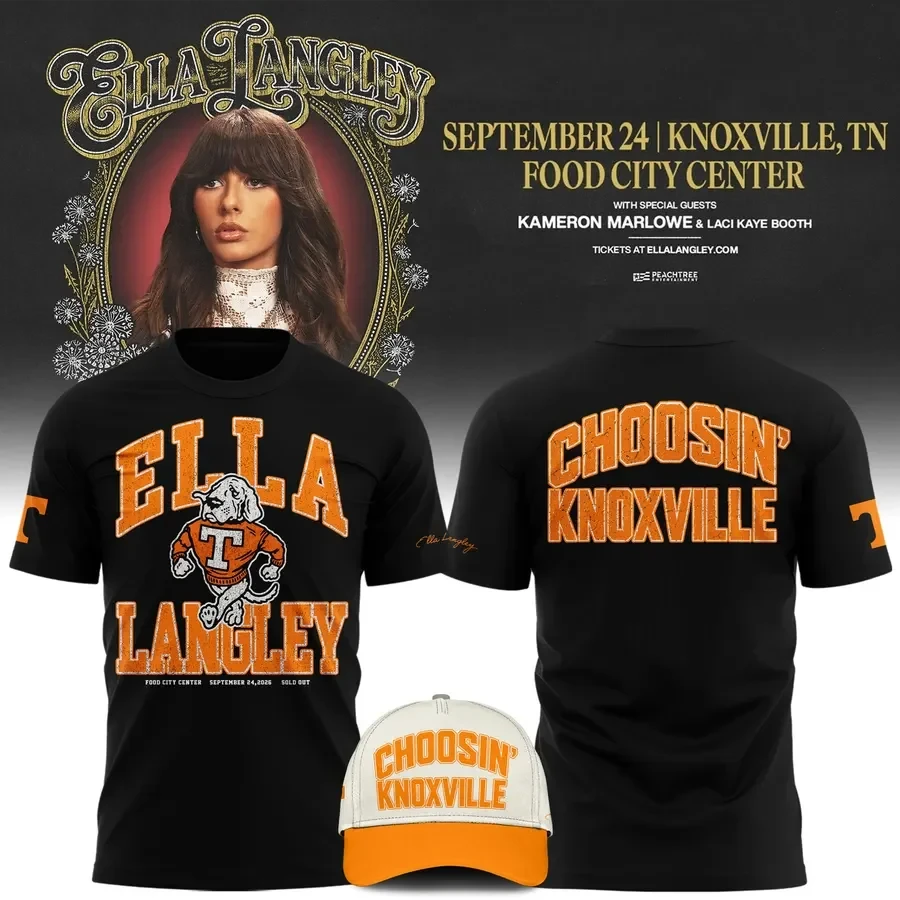 Ella Langley x Tennessee Volunteers Merch The Dandelion Tour 2026 T-Shirt Gifts For Football Lover - Foxy23shop