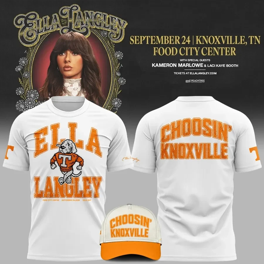 Ella Langley x Tennessee Volunteers Merch The Dandelion Tour 2026 T-Shirt Football Fan Gear - Foxy23shop