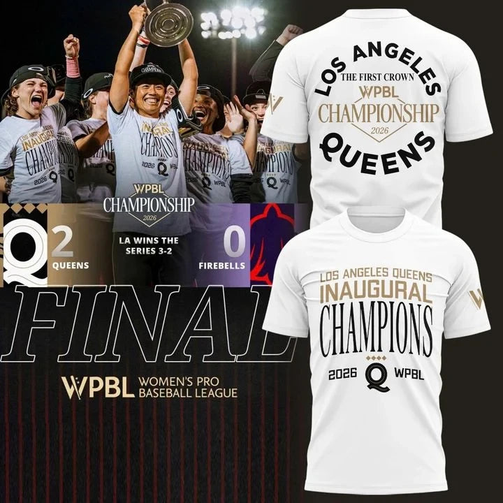 Los Angeles Queens 2026 WPBL Championship T-Shirt Los Angeles Queens Gear Gifts For Fans - Foxy23shop
