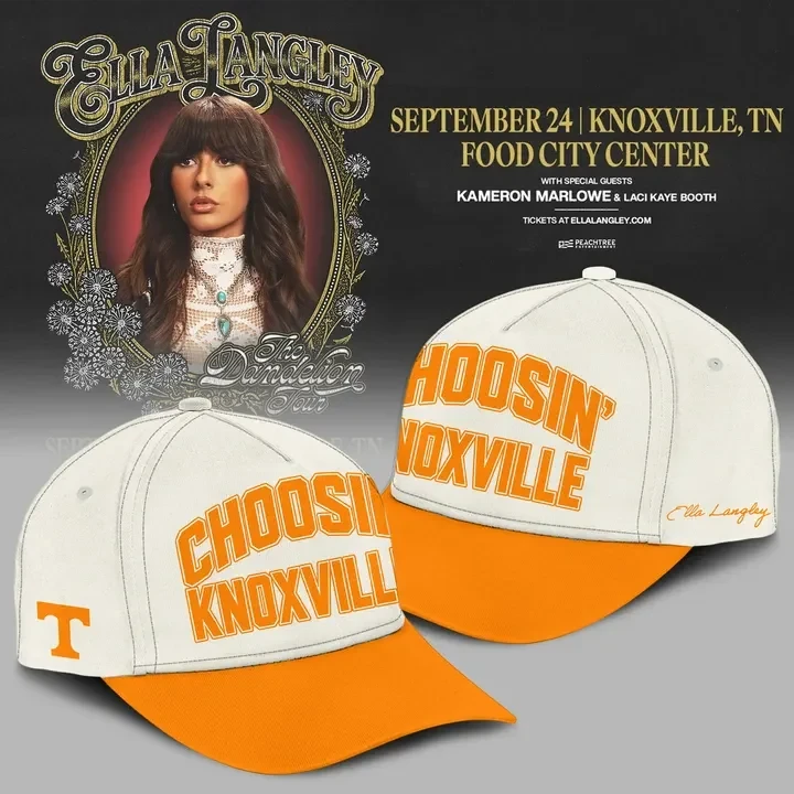 Ella Langley x Tennessee Volunteers Merch The Dandelion Tour 2026 Hat Ella Langley Baseball Cap - Foxy23shop