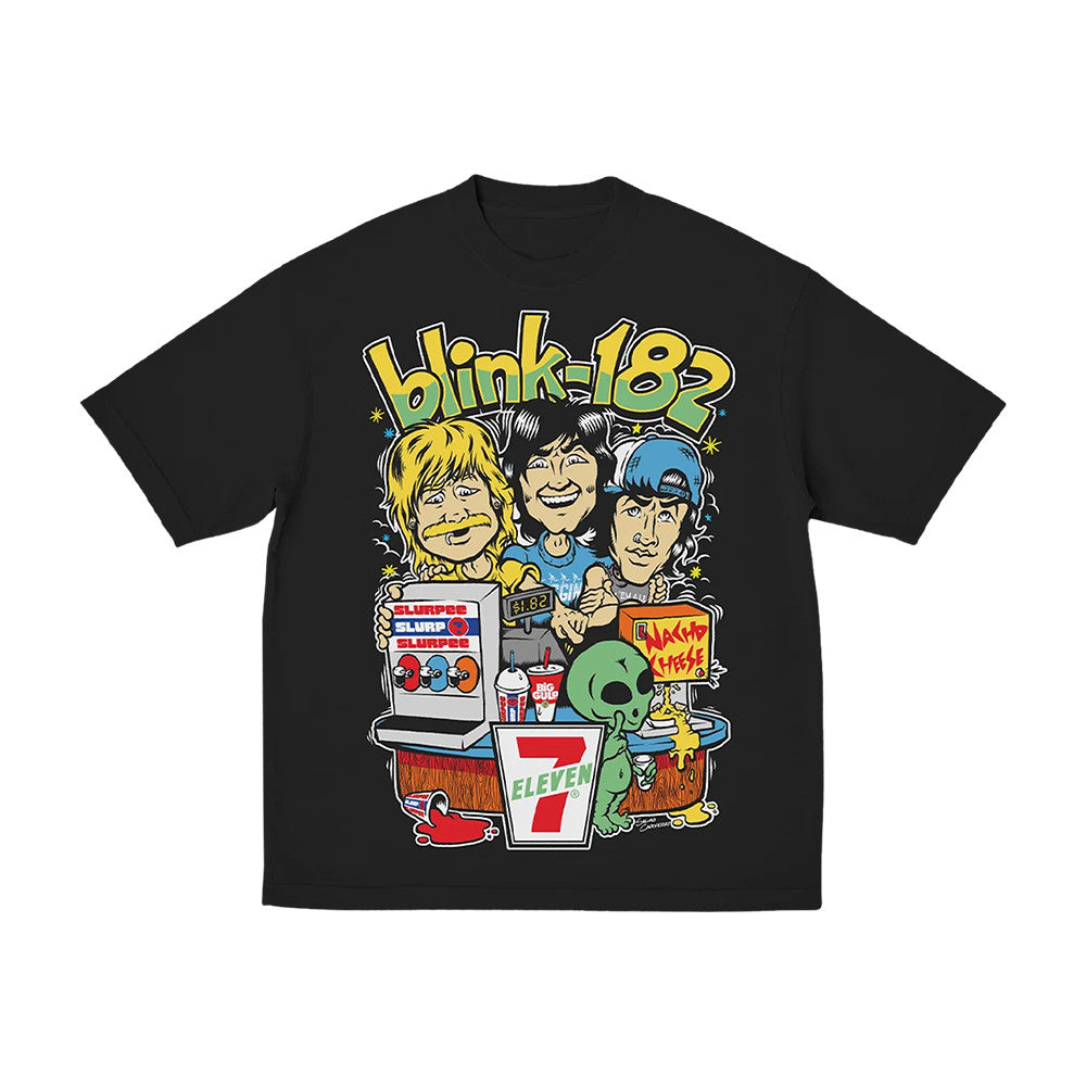 7 11 X Blink 182 Merch Take It To Eleven Illustrated T-Shirt Music Lover Gifts - Foxy23shop