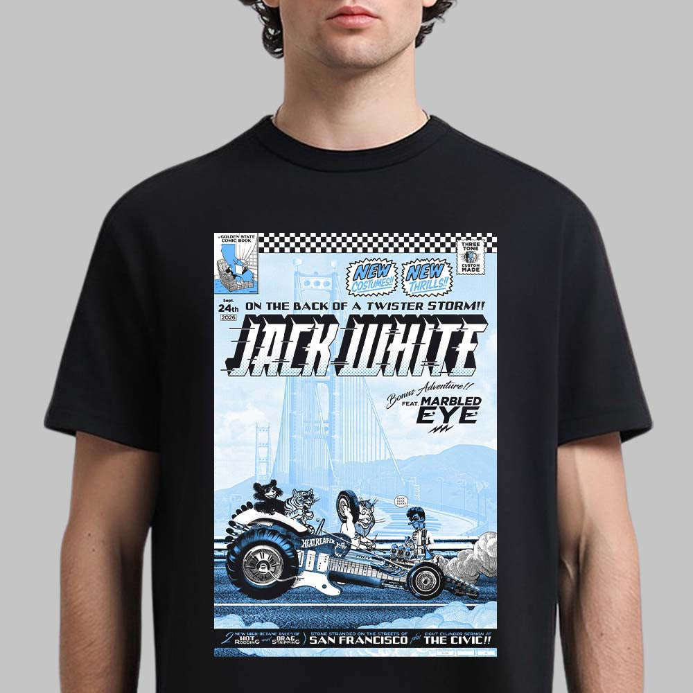 Jack White San Francisco 2026 Night 2 Poster T-Shirt Jack White Merch Gift For Music Lover - Foxy23shop