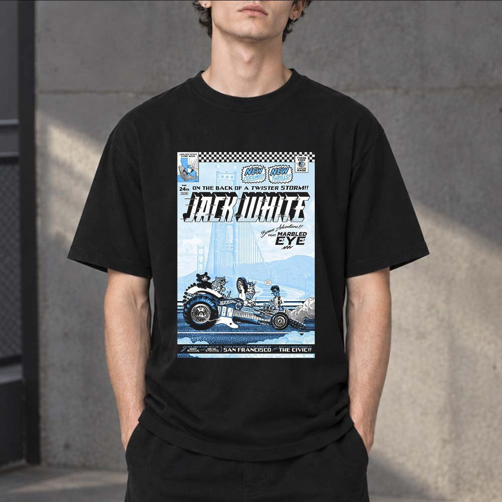 Jack White San Francisco CA 2026 Event Poster T-Shirt Jack White Merch Gifts For Music Lover - Foxy23shop