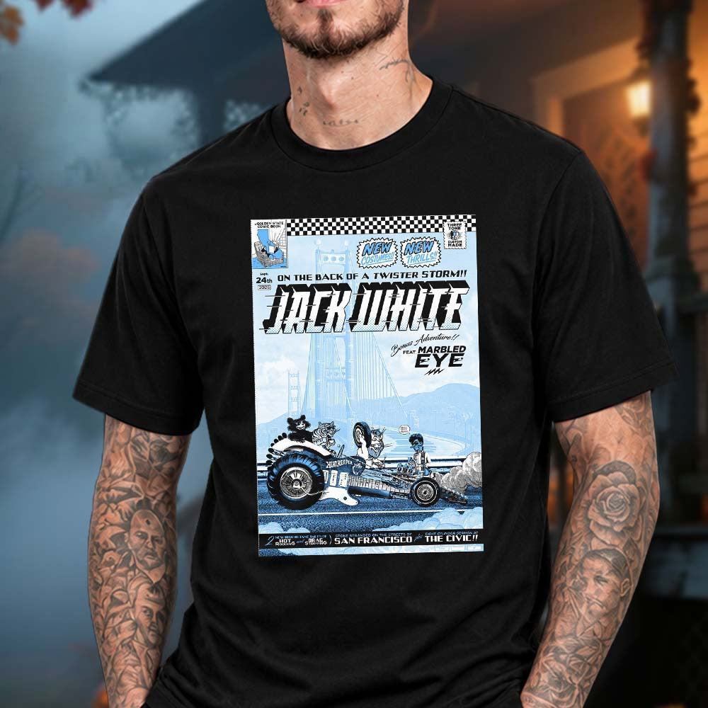 Jack White San Francisco CA Event Poster T-Shirt Jack White Merch Music Lovers Gifts - Foxy23shop