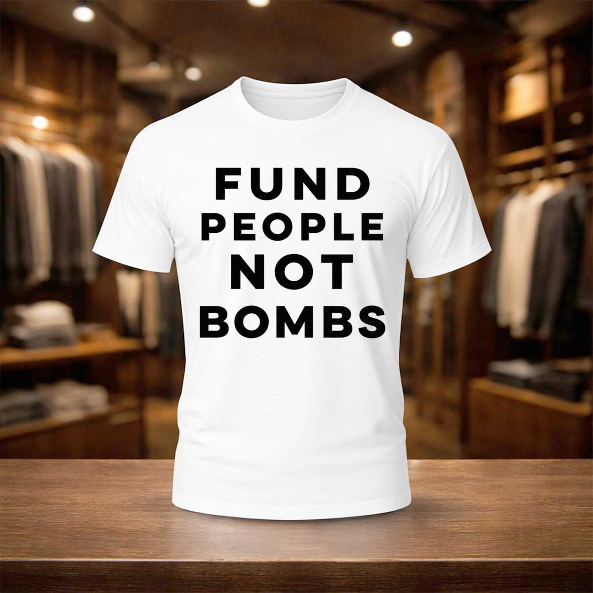 Fund People Not Bombs T-Shirt Funny Saying Shirt Gifts For Boyfriend - Foxy23shop