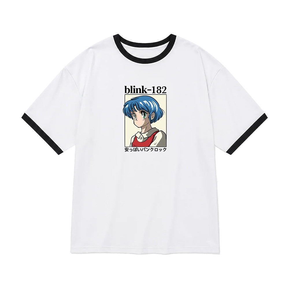 Blink 182 Merch Anime Cheap Punk Rock Ringer T-Shirt Gifts Idea For Blink 182 Lovers - Foxy23shop