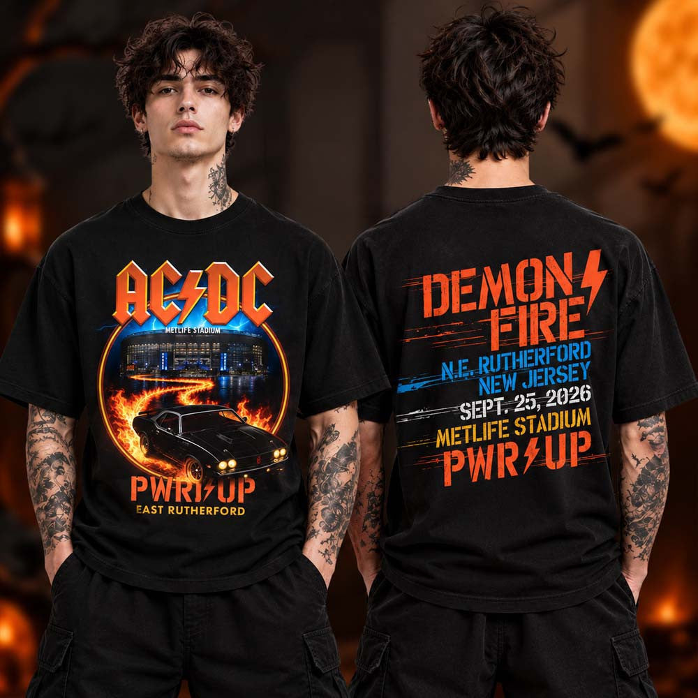 ACDC PWR UP East Rutherford Event T-Shirt AC DC Merch Gifts For Rock Lover - Foxy23shop