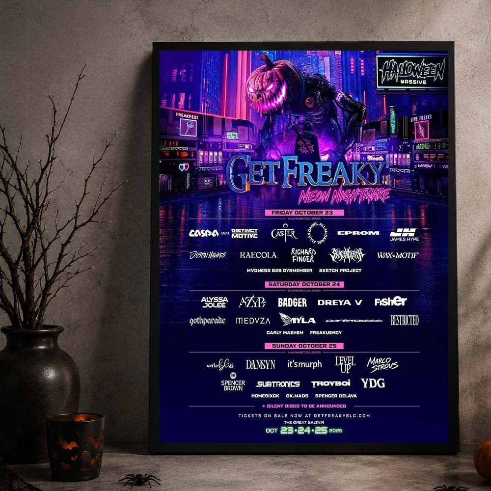 Get Freaky Festival 2026 Noen Nightmare Poster Unique Home Decor Music Lover Gifts - Foxy23shop