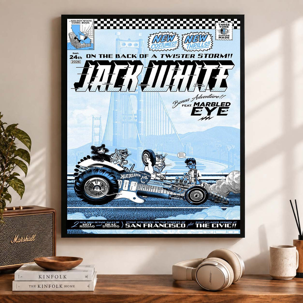 Jack White San Francisco 2026 Night 2 Poster Jack White Merch Gifts For Music Lovers - Foxy23shop