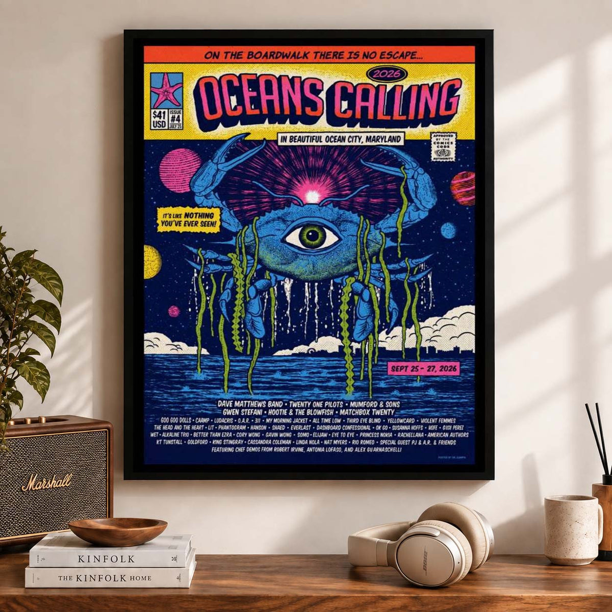 Oceans Calling Festival 2026 Lineup Poster Ocean City Maryland Best Wall Decor Gifts For Music Lovers - Foxy23shop
