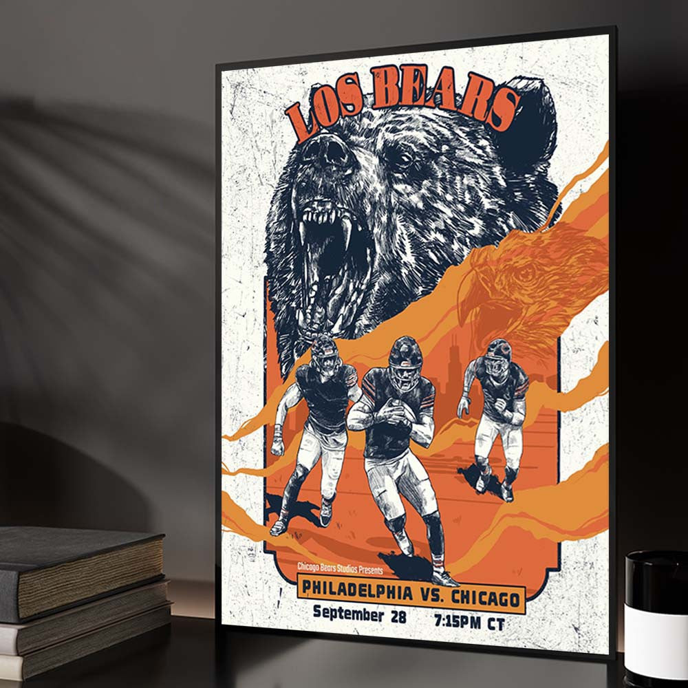 Philadelphia Eagles VS Chicago Bears Week 3 Chicago IL Poster Best Wall Decor Gifts For Football Lover - Foxy23shop