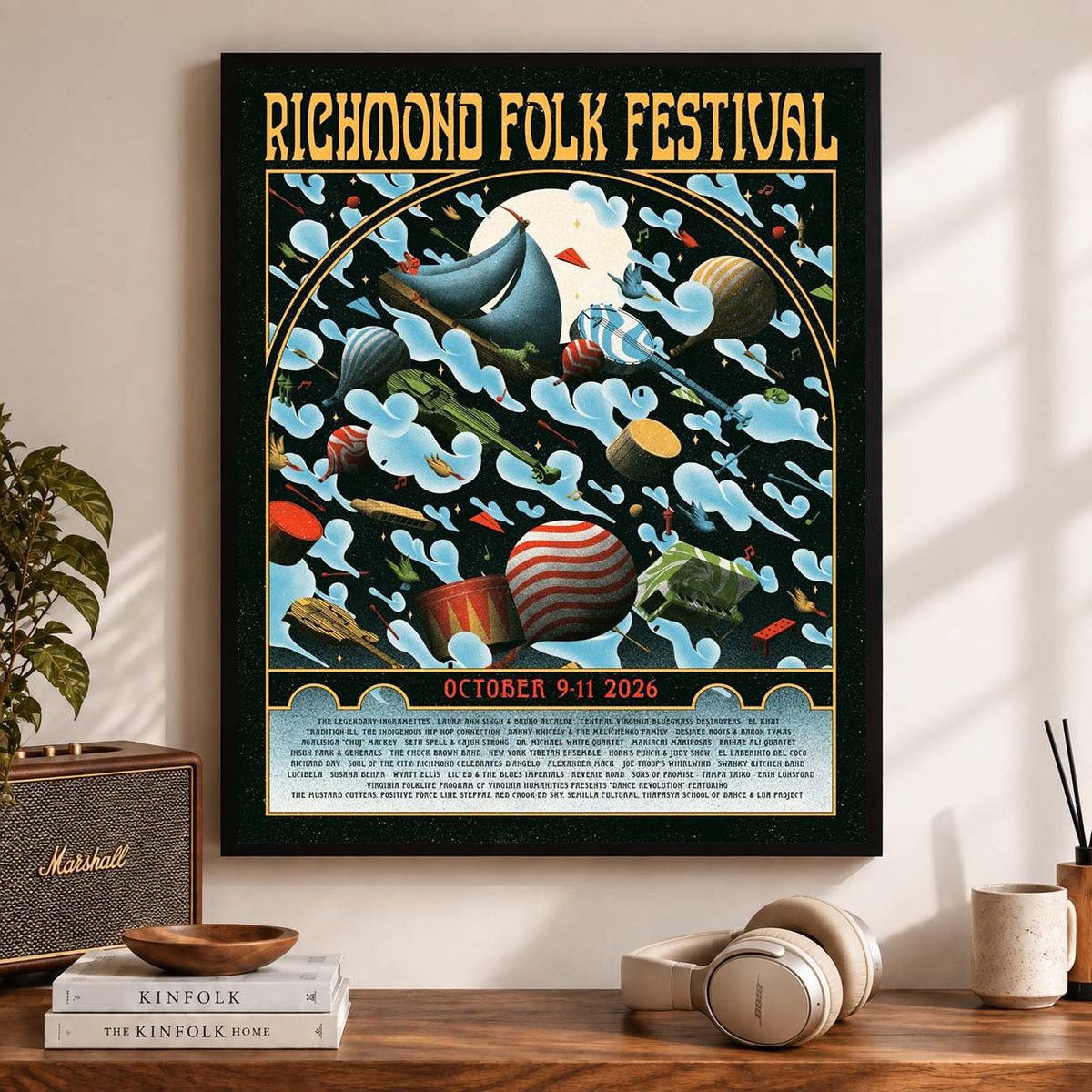 Richmond Folk Festival 2026 Poster Best Wall Decor Gifts Ideas For Music Lover - Foxy23shop