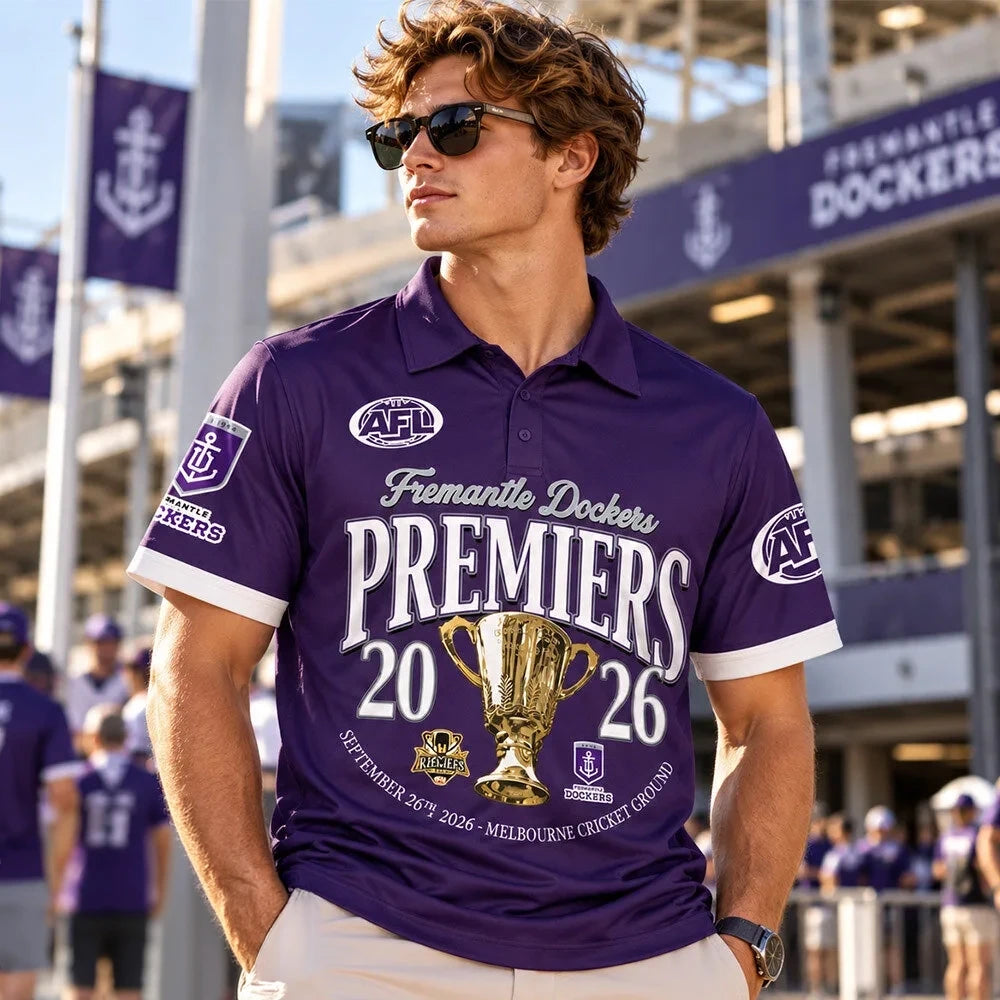 Fremantle Dockers 2026 Premiers Football Concept Fan Polo Shirt Fremantle Dockers Merch - Foxy23shop