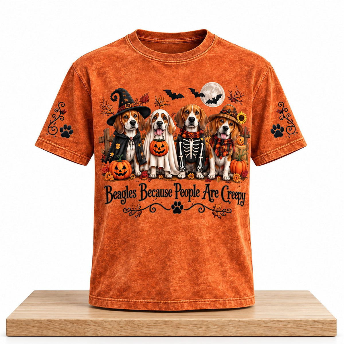 Beagles Because People Are Creepy Halloween 2026 T-Shirt Halloween Clothing Gifts For Dog Lovers - Foxy23shop