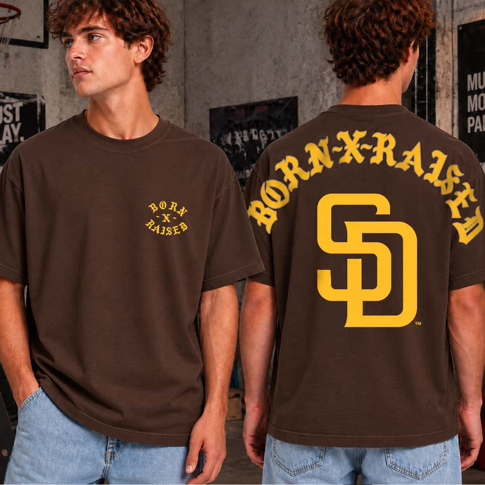 Born X Raised Merch San Diego Padres The Majors T-Shirt Best Gifts For Baseball Lovers - Foxy23shop