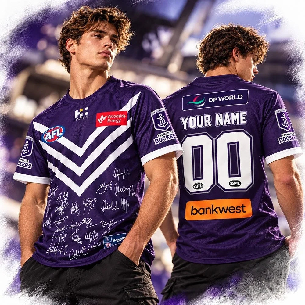 Personalized Fremantle Dockers 2026 Premiers Custom Concept Fan T-Shirt Fremantle Dockers Merch - Foxy23shop