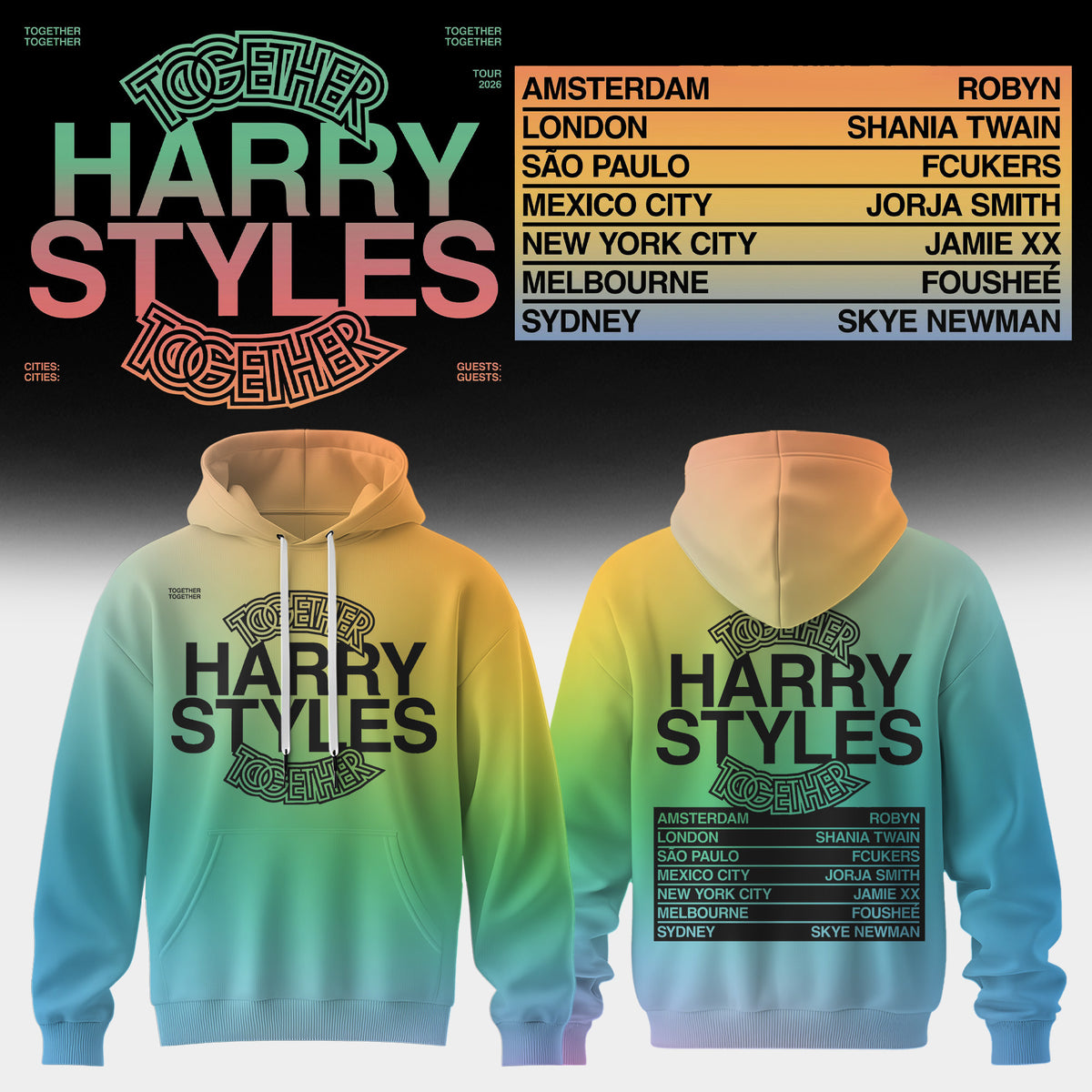 Harry Styles Merch 2026 Together Together Tour Hoodie Gifts For Harry Styles Lover - Foxy23shop