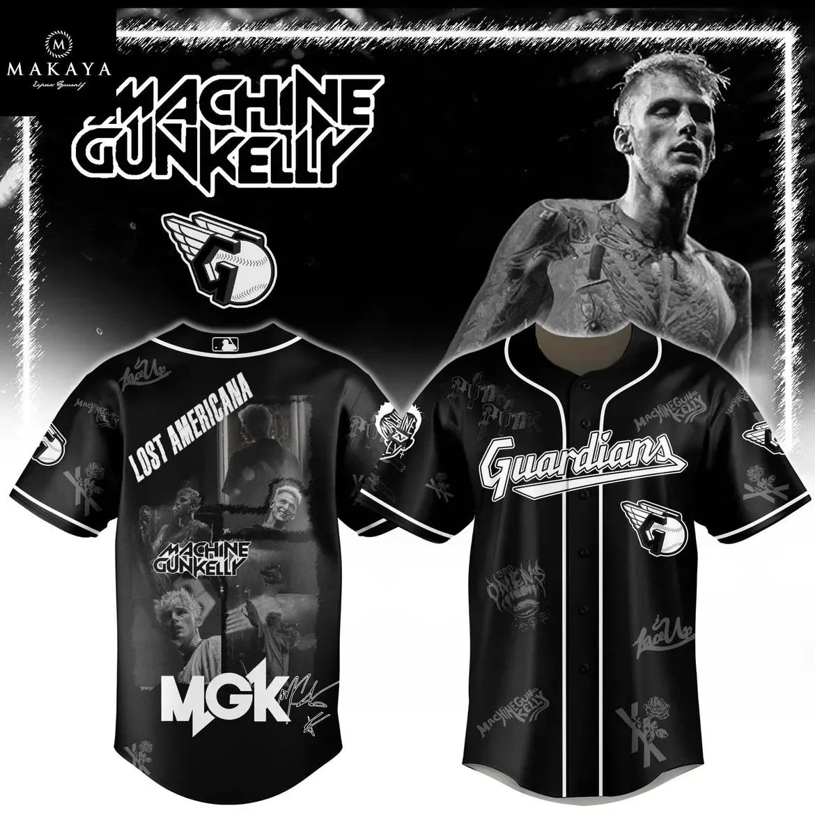 Mgk X Cleveland Guardians Merch 2026 MLB Jersey Best Gifts For Fans - Foxy23shop