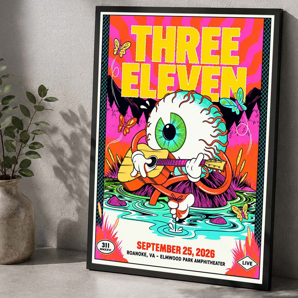 311 Band Roanoke VA Event Poster 311 Concert Poster Unique Gifts For Rock Fans - Foxy23shop