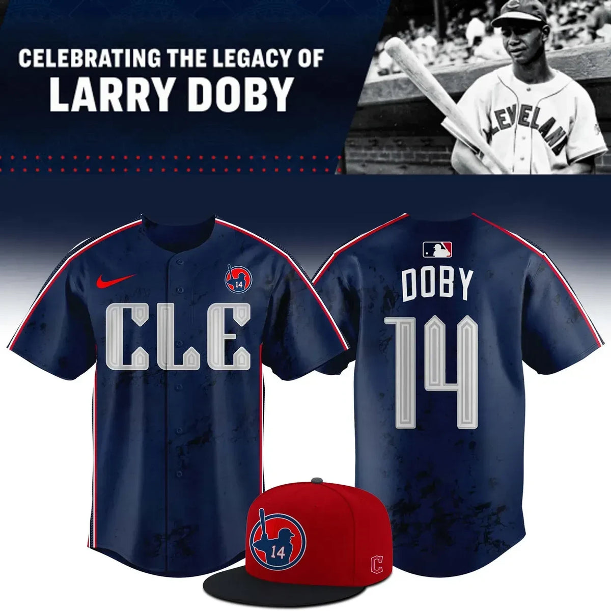 Cleveland Guardians Merch Celebrating The Legacy of Larry Doby Jersey Gift Idea For Fan - Foxy23shop