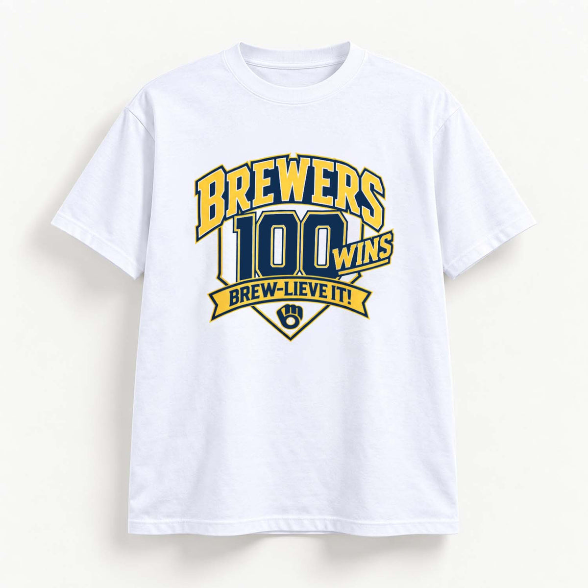 Milwaukee Brewers 100 Wins T-Shirt Milwaukee Brewers Merch Best Gifts For Brew Crew - Foxy23shop
