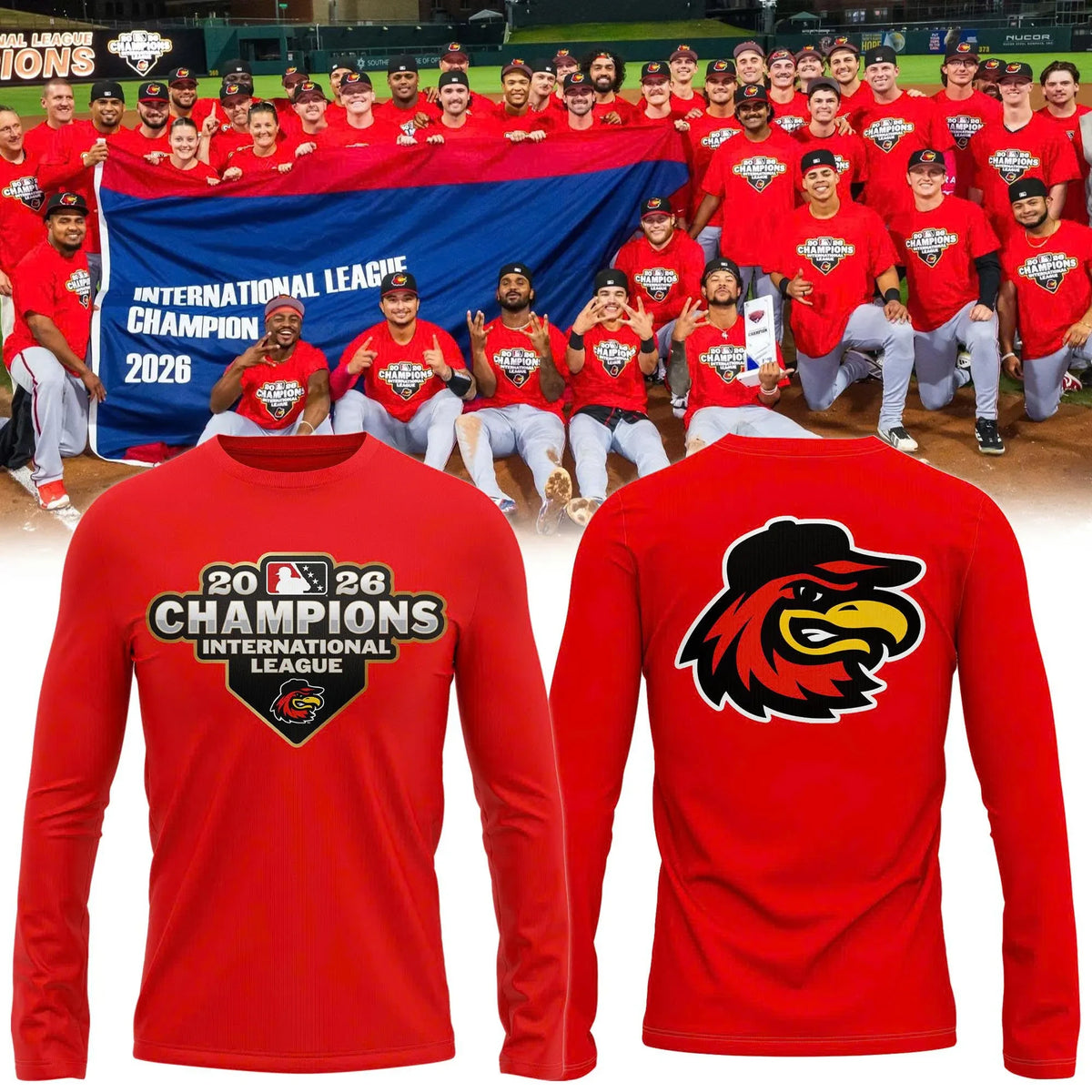 Rochester Red Wings International League Champions 2026 Long Sleeve Shirt Gift Ideas - Foxy23shop