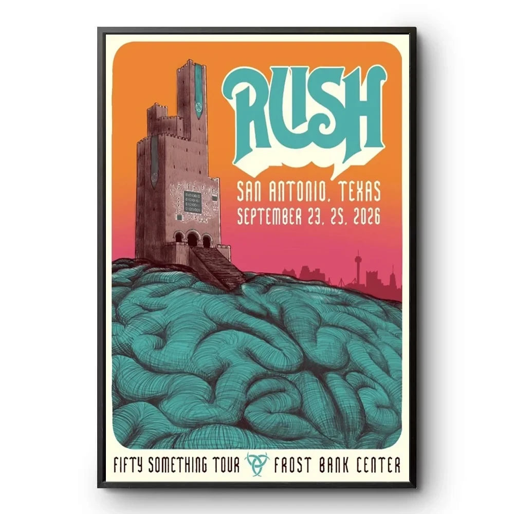 Rush San Antonio Texas 2026 Fifty Something Tour Poster Best Wall Decor Gifts Fo Rush Lover - Foxy23shop