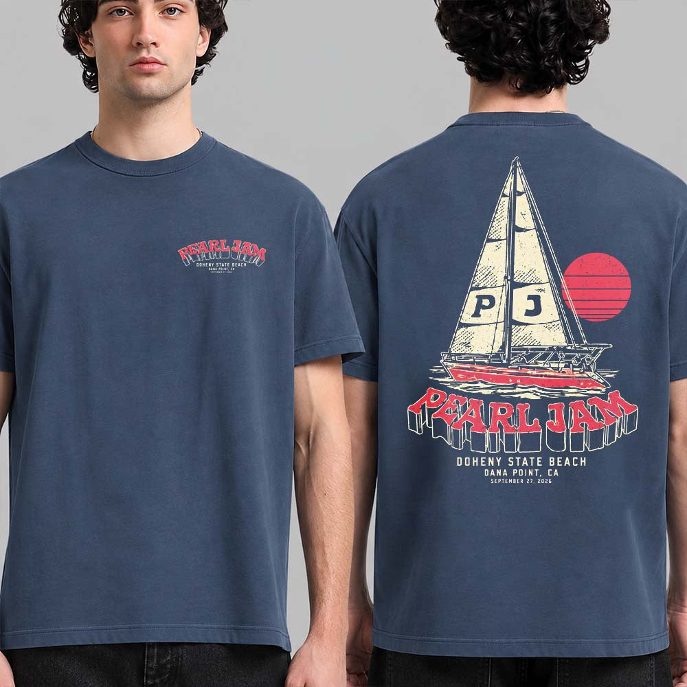 Pearl Jam Ohana Festival 2026 Merch Event Sailboat T-Shirt Gifts For Pearl Jam Lovers - Foxy23shop