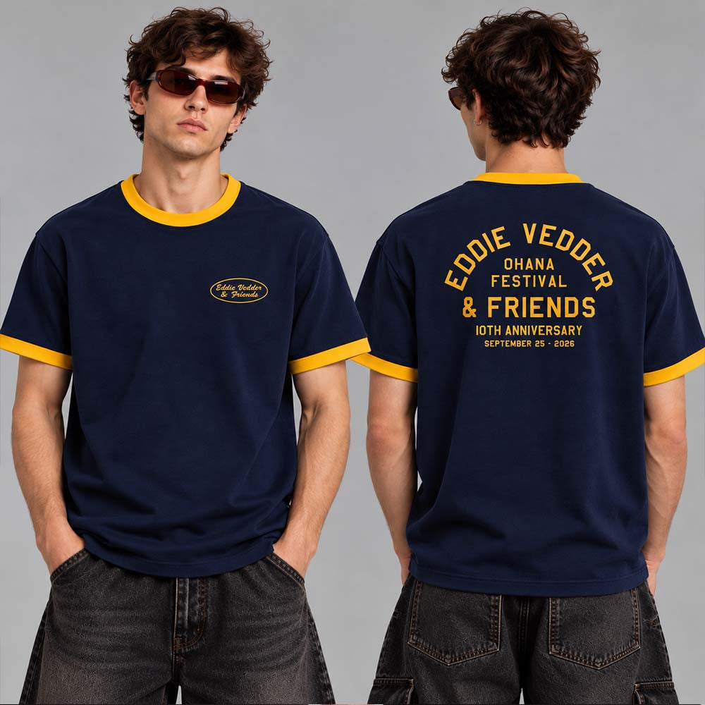 Eddie Vedder Ohana Festival 2026 Merch Event T-Shirt Presents For Eddie Vedder Lovers - Foxy23shop