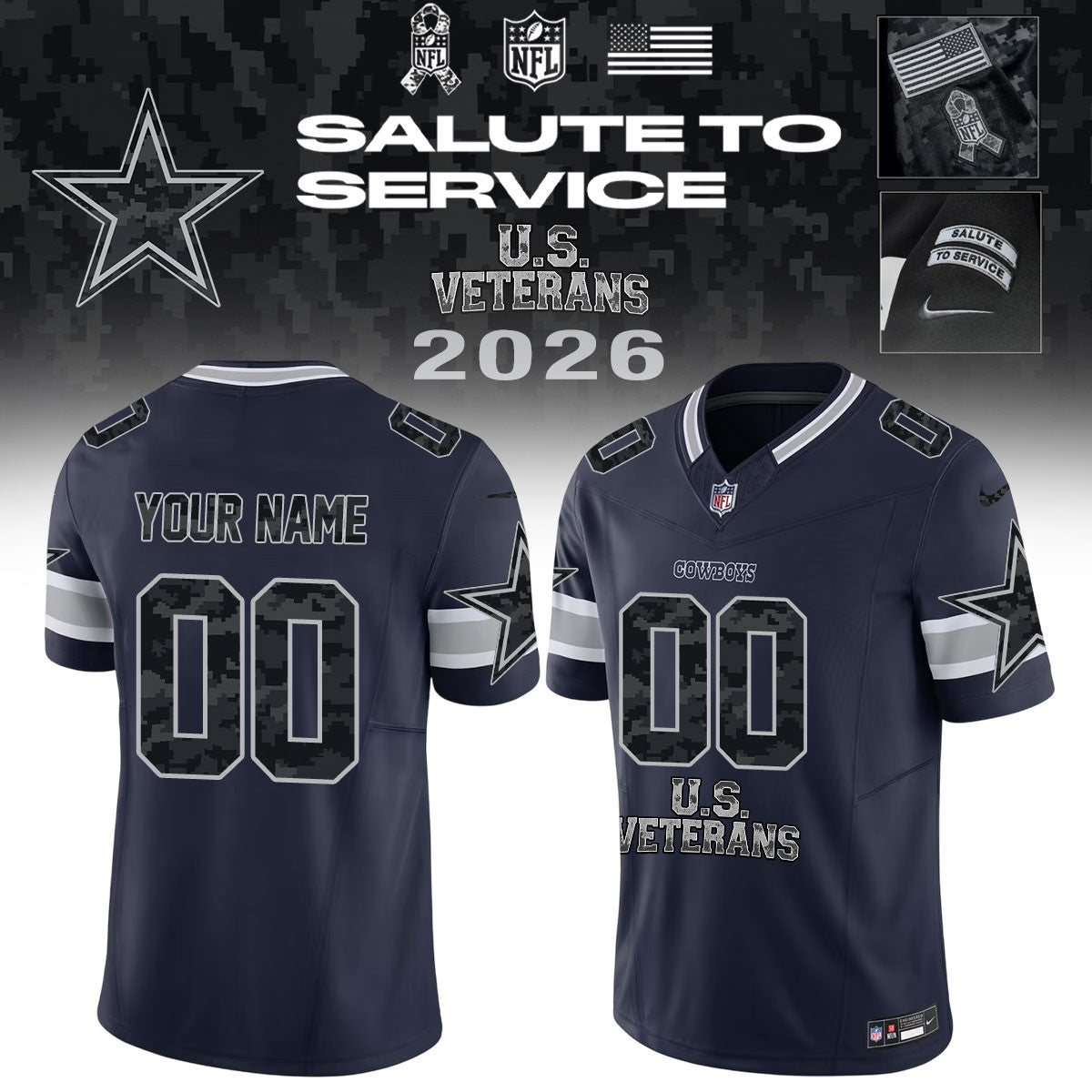 Personalized Indianapolis Colts 2026 Salute To Service Jersey Indianapolis Colts Merch Fan Gear - Foxy23shop