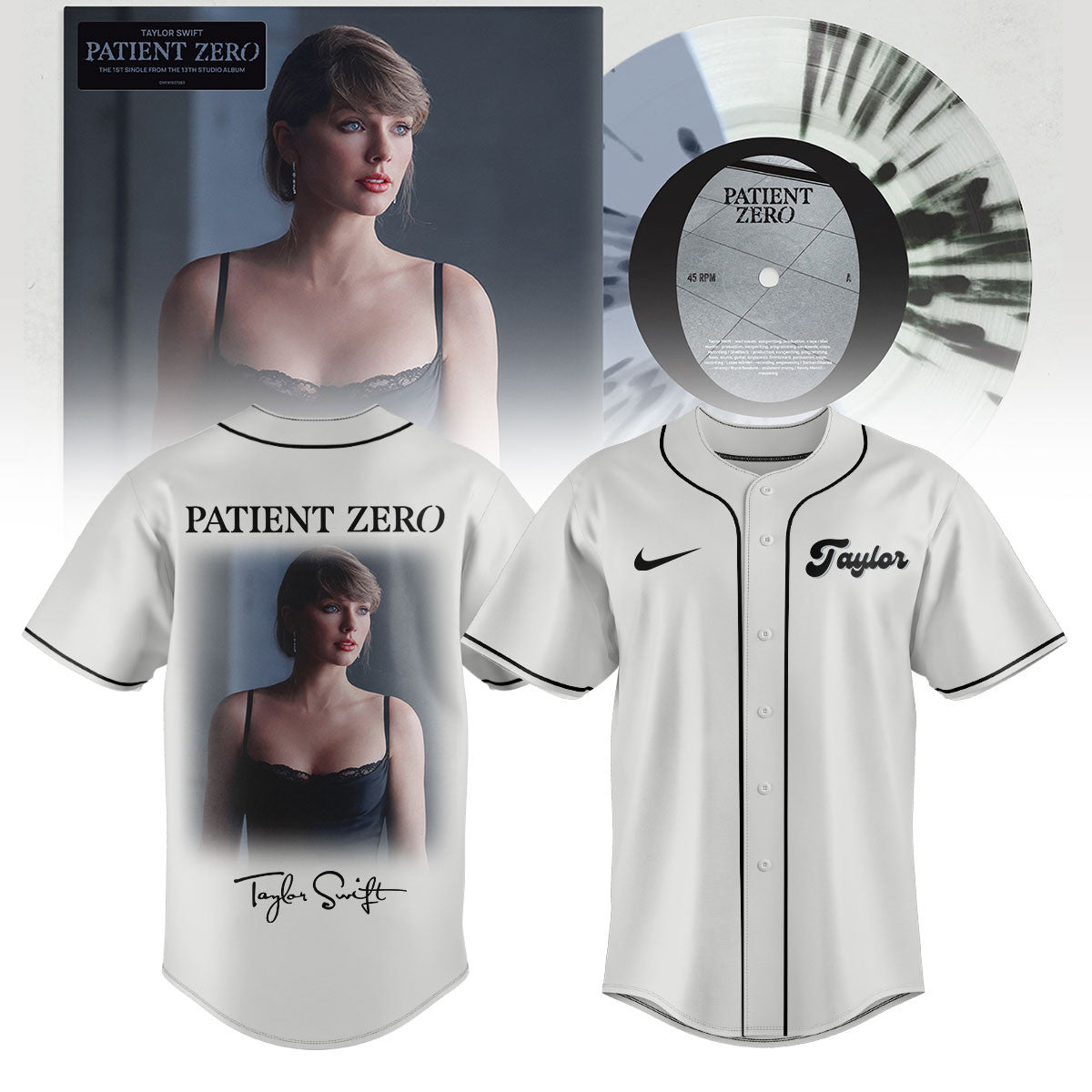 Taylor Swift Merch Patient Zero Signed Baseball Jersey Best Gifts Idea For Swifties - Foxy23shop