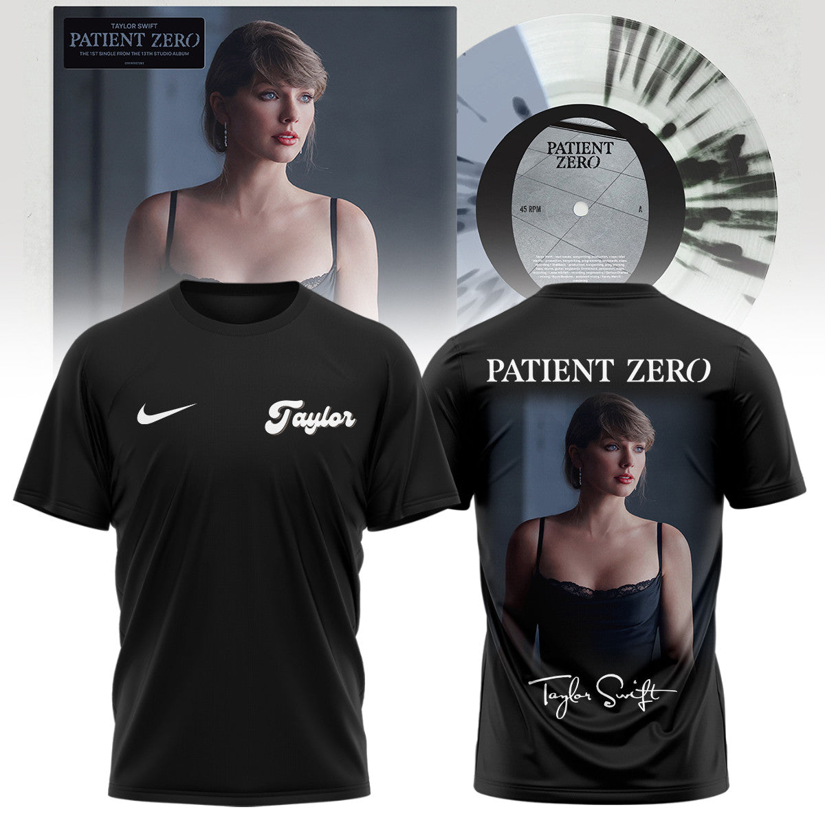 Taylor Swift Merch Patient Zero Signature T-Shirt Taylor Swift Clothing Gifts For Swifties - Foxy23shop