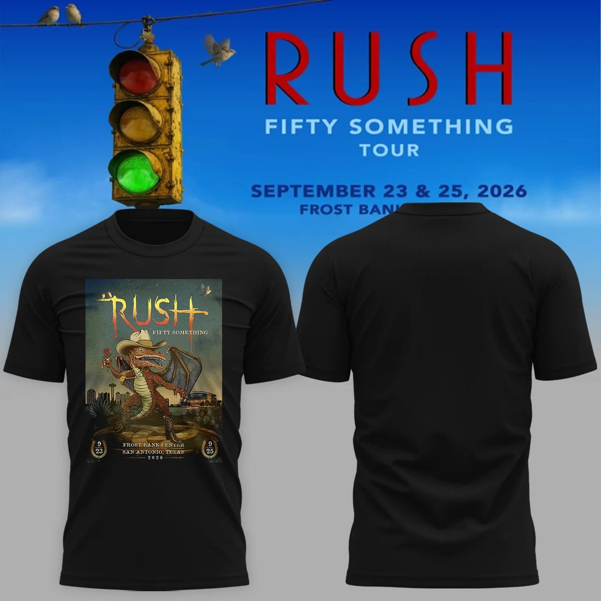 Rush Merch Fifty Something Tour 2026 San Antonio Texas Shirt Rush Concert Outfit Rock Fan Gifts - Foxy23shop