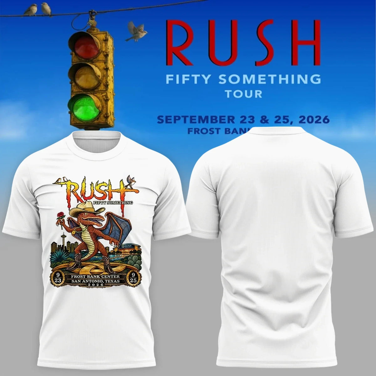 Rush Merch Fifty Something Tour 2026 San Antonio Texas T-Shirt Gifts For Rush Fans - Foxy23shop