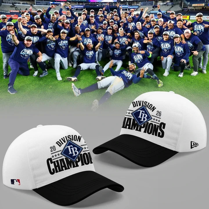 Tampa Bay Rays 2026 AL East Division Champions Hat Tampa Bay Rays Baseball Cap - Foxy23shop