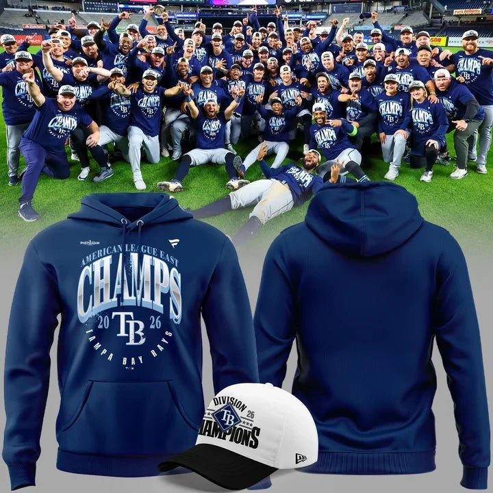 Tampa Bay Rays Merch 2026 AL East Division Champions Hoodie Gifts For Rays Fan - Foxy23shop