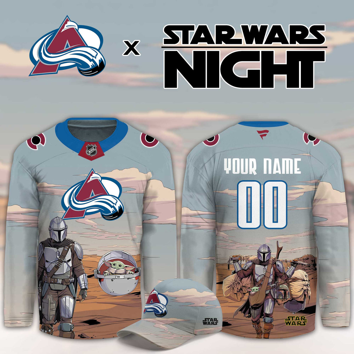 Custom Colorado Avalanche Star Wars Night Hockey Jersey Colorado Avalanche Merch - Foxy23shop