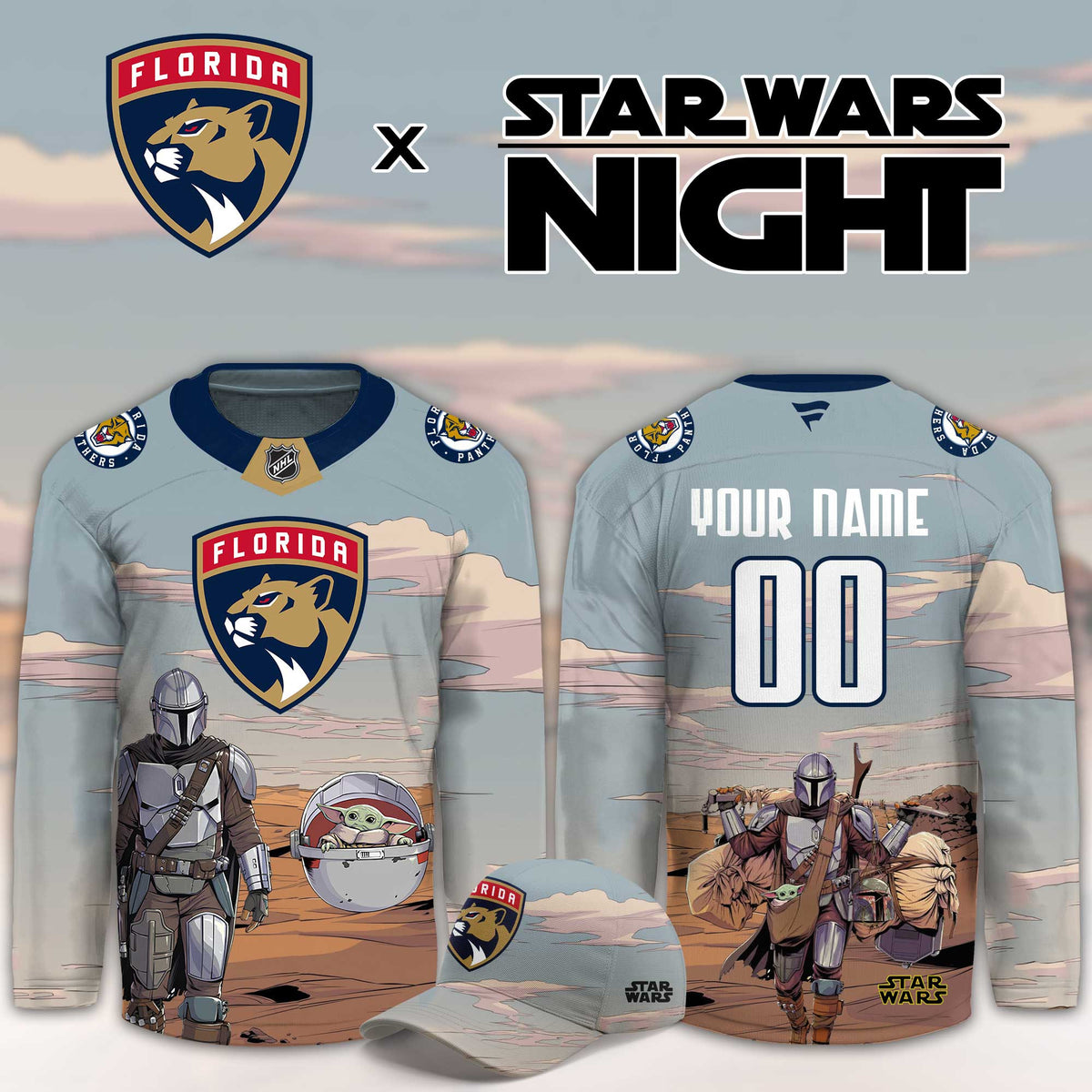 Custom Florida Panthers Star Wars Night 2026 Hockey Jersey Florida Panthers Fan Apparel Gift Ideas - Foxy23shop