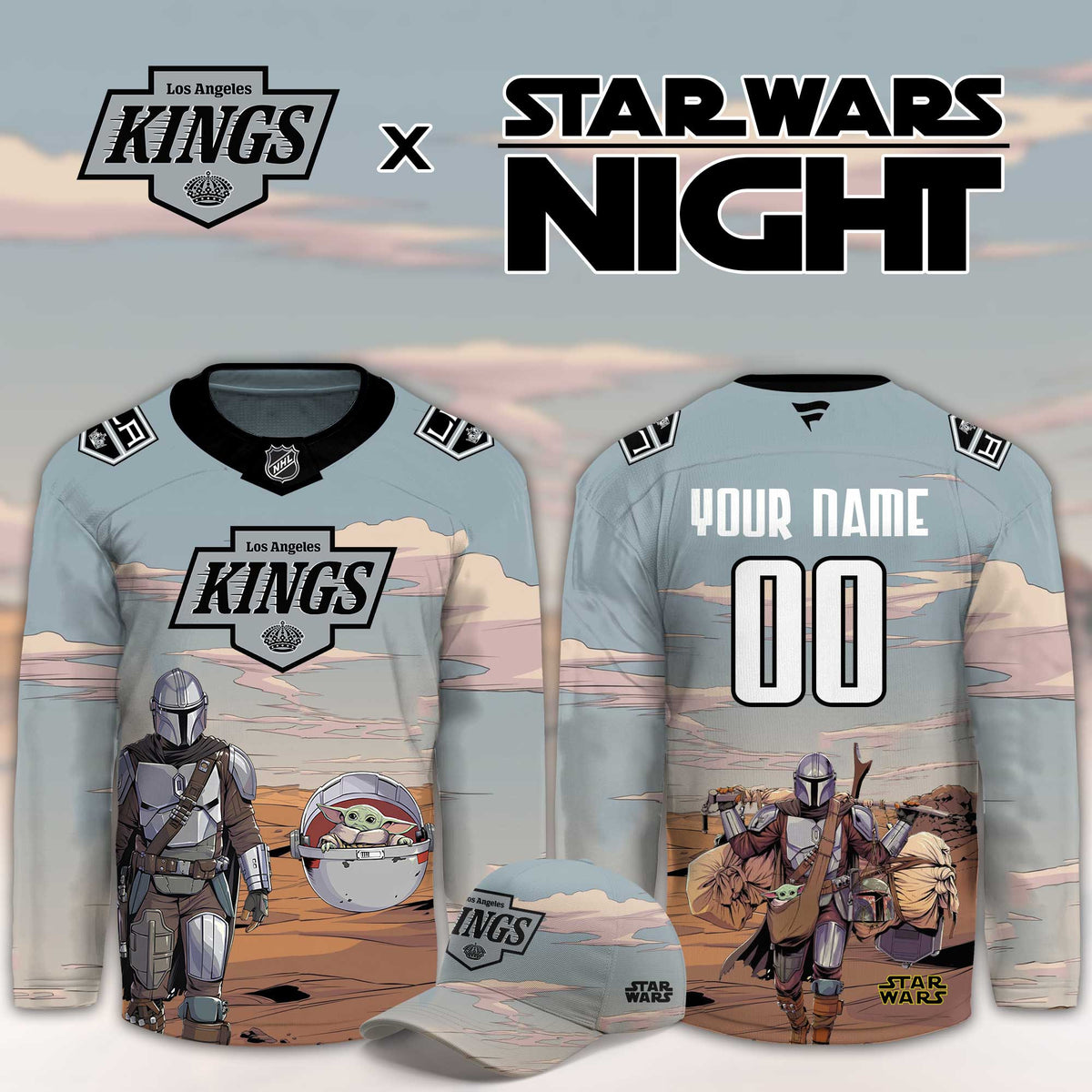 Custom Los Angeles Kings Star Wars Night Hockey Jersey Los Angeles Kings Apparel Fan Gears - Foxy23shop