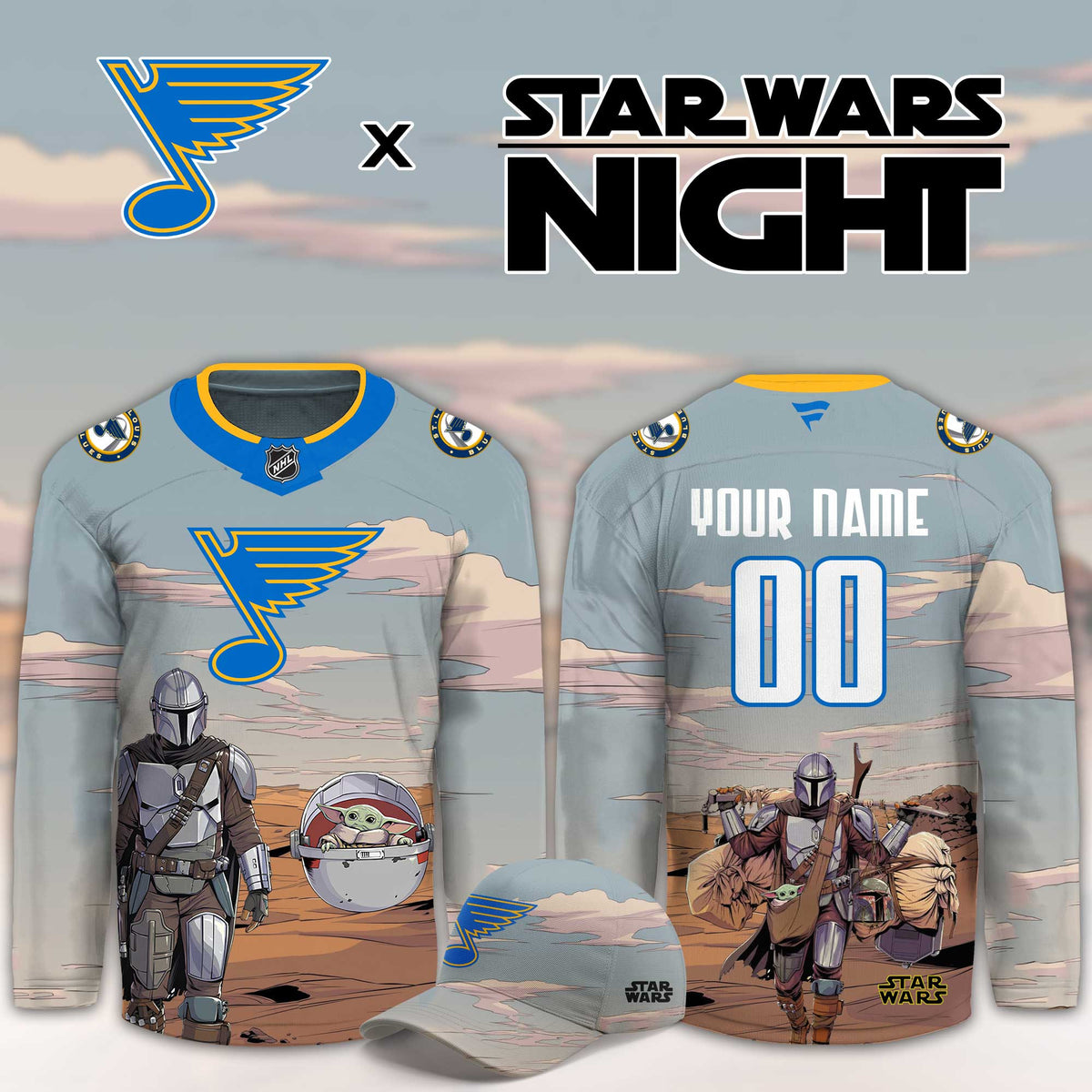 Custom St Louis Blues Star Wars Night 2026 Hockey Jersey Gifts For St Louis Blues Fans - Foxy23shop