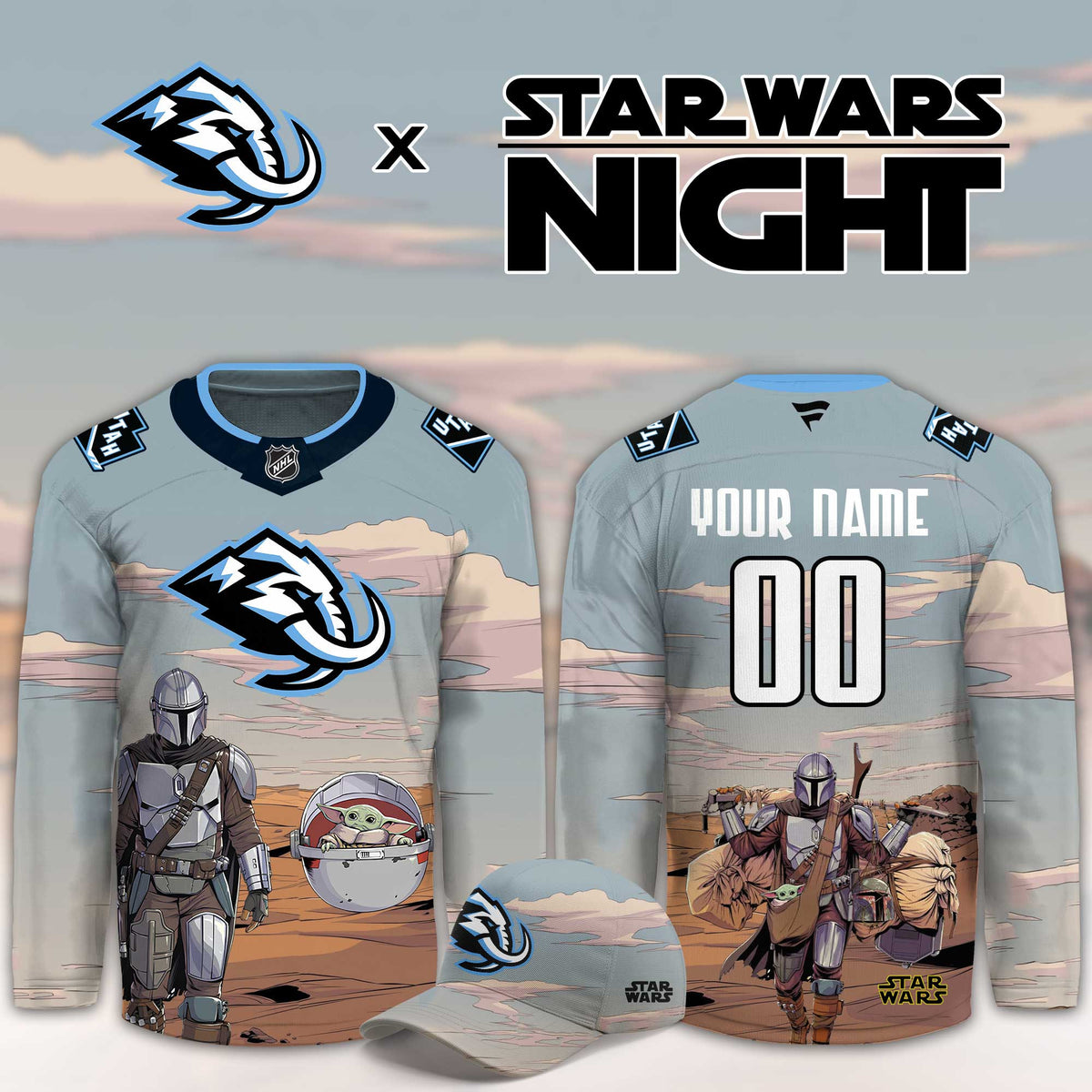 Custom Utah Mammoth Star Wars Night 2026 Hockey Jersey Utah Mammoth Apparel Best Gifts For Fan - Foxy23shop