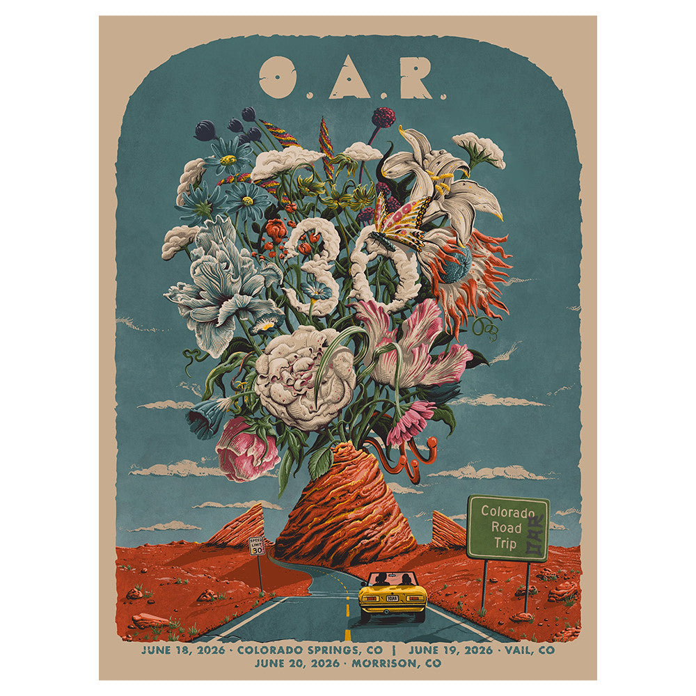O A R Colorado Road Trip Poster O A R Concert Poster Unique Gifts For Music Lovers - Foxy23shop